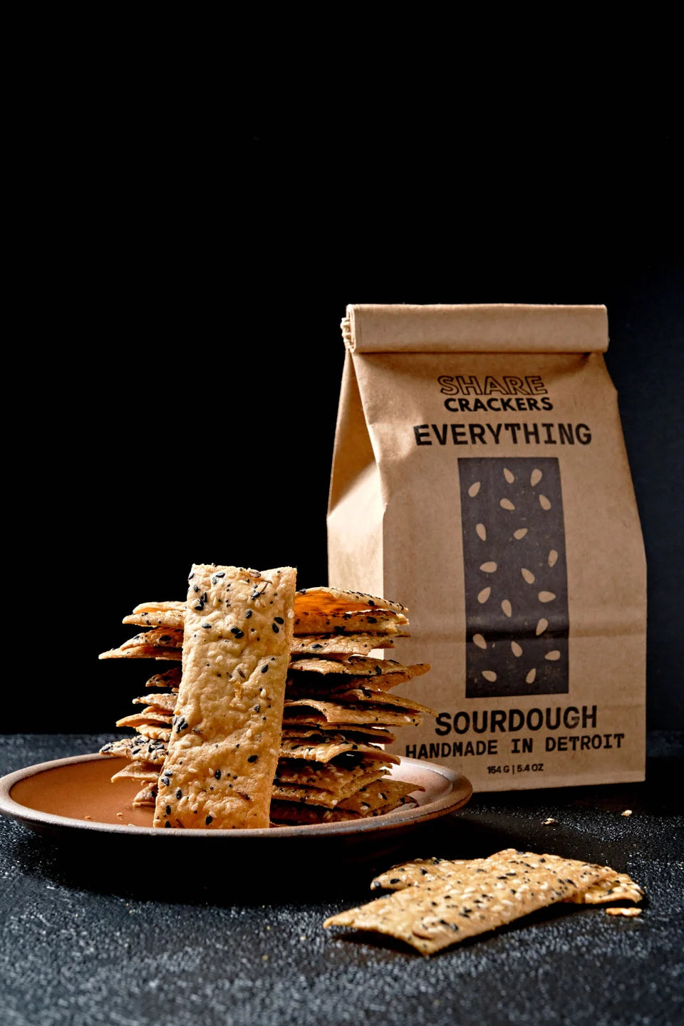 Share Sourdough Crackers