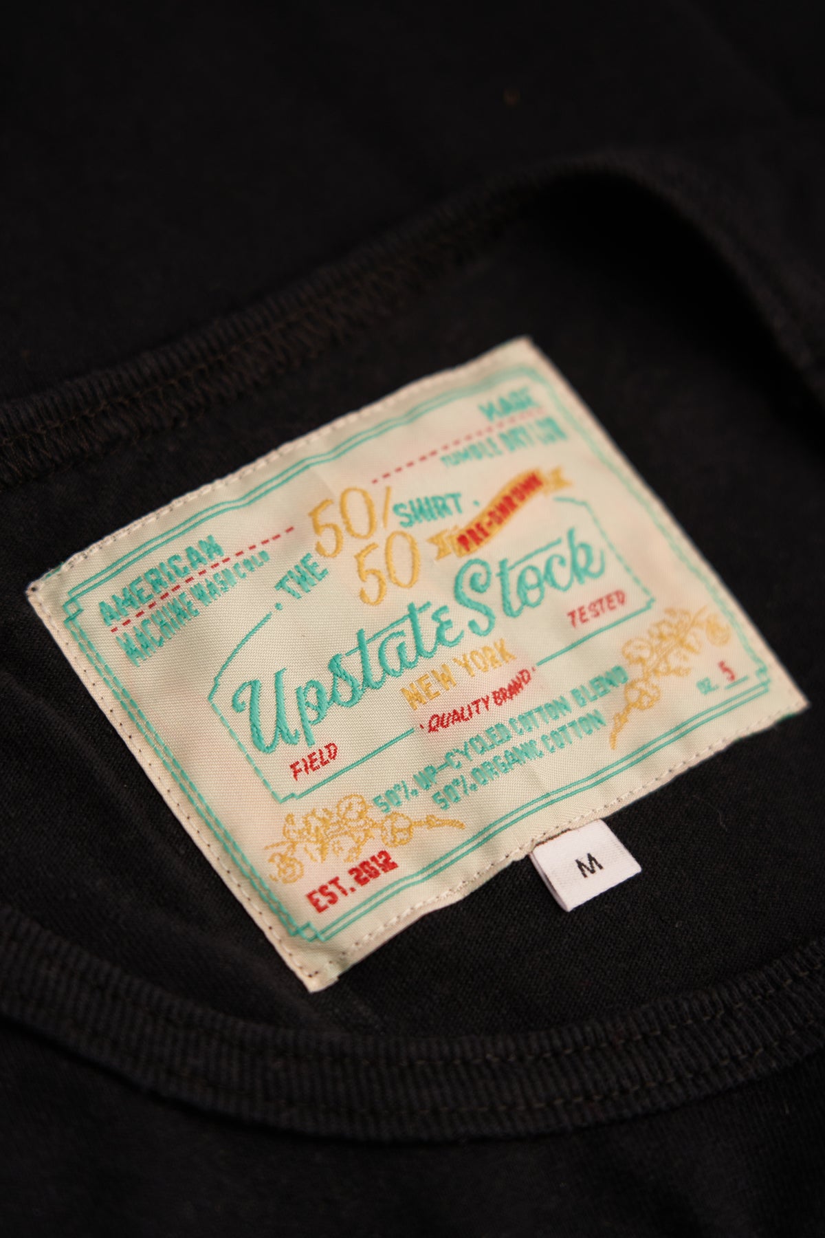 The 50/50 Shirt - CLASSIC TEE - Piece Dyed Black