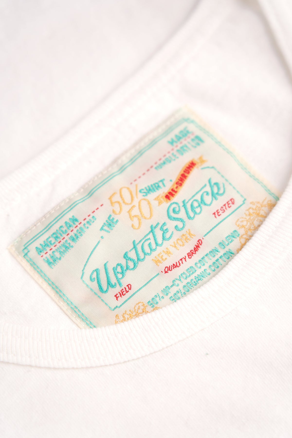 The 50/50 Shirt - POCKET TEE - Bleached White