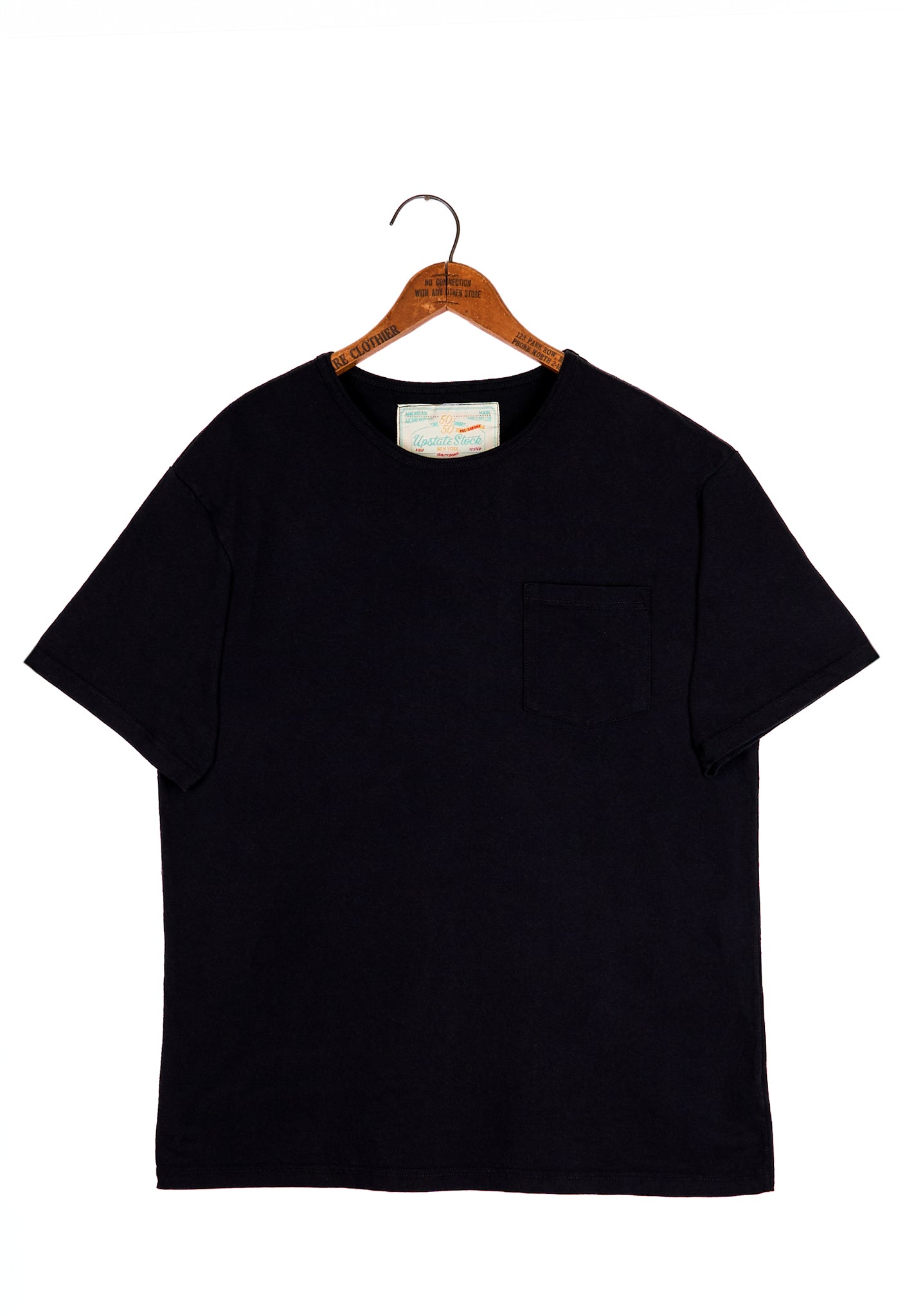 The 50/50 Shirt - POCKET TEE - Piece Dyed Black