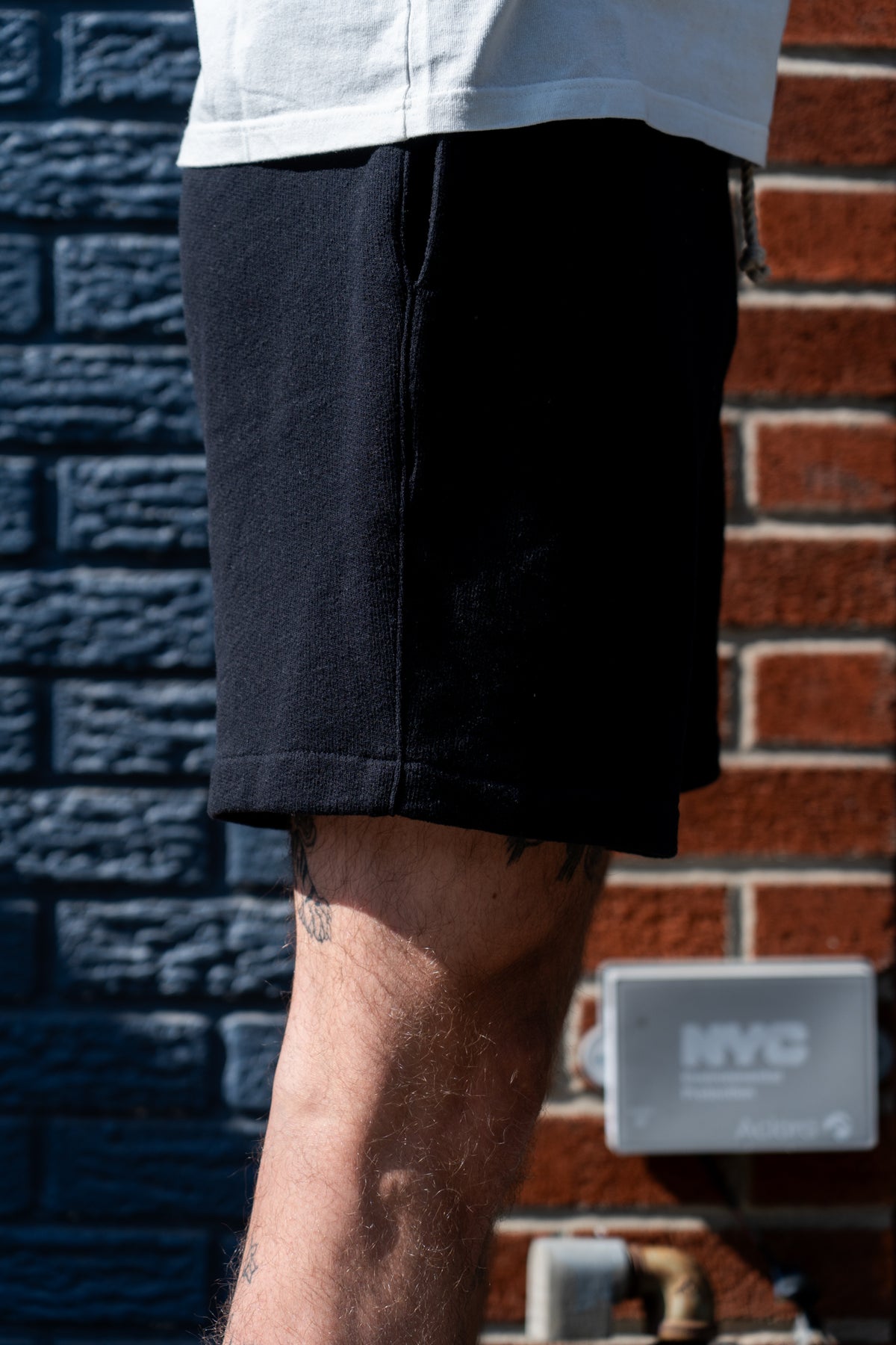 The Standard Short Upcycled Cotton Terry  - Black