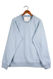 Amagansett Beach Upcycled Terry Cotton Sweater - Sky Blue Aster