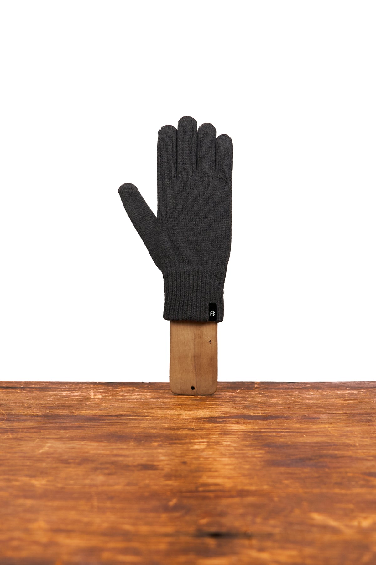 NEW Charcoal Merino Wool and Recycled PET Full Finger Gloves