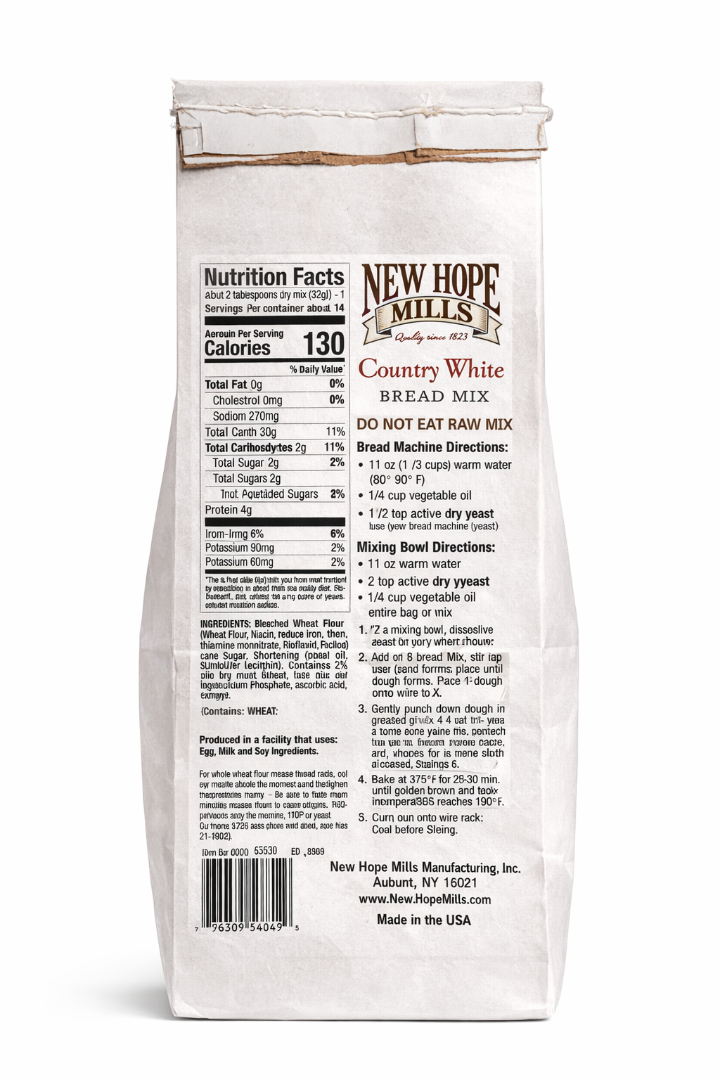 New Hope Mills - COUNRTY WHITE BREAD