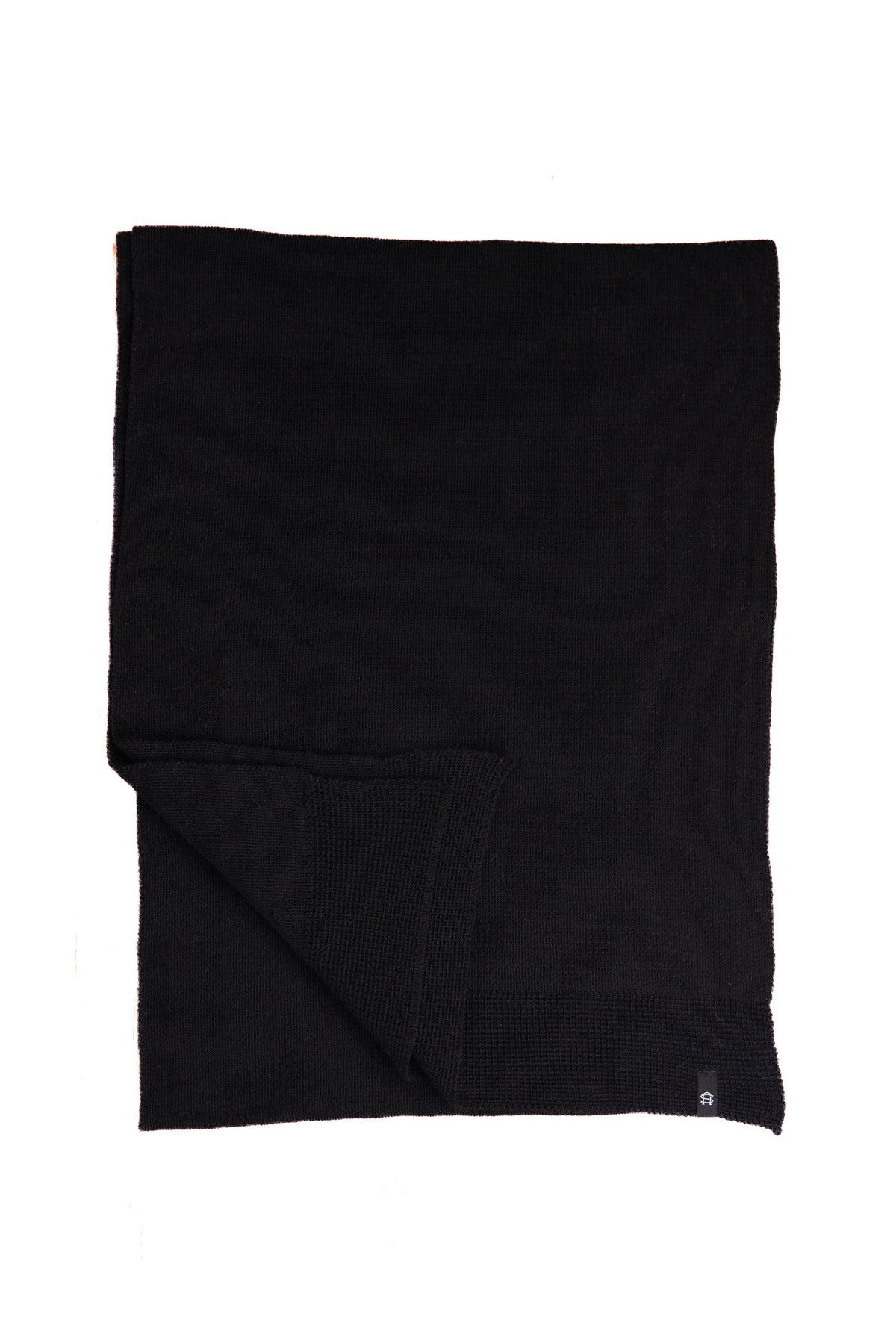 NEW Black Merino Wool and Recycled Poly PET Scarf