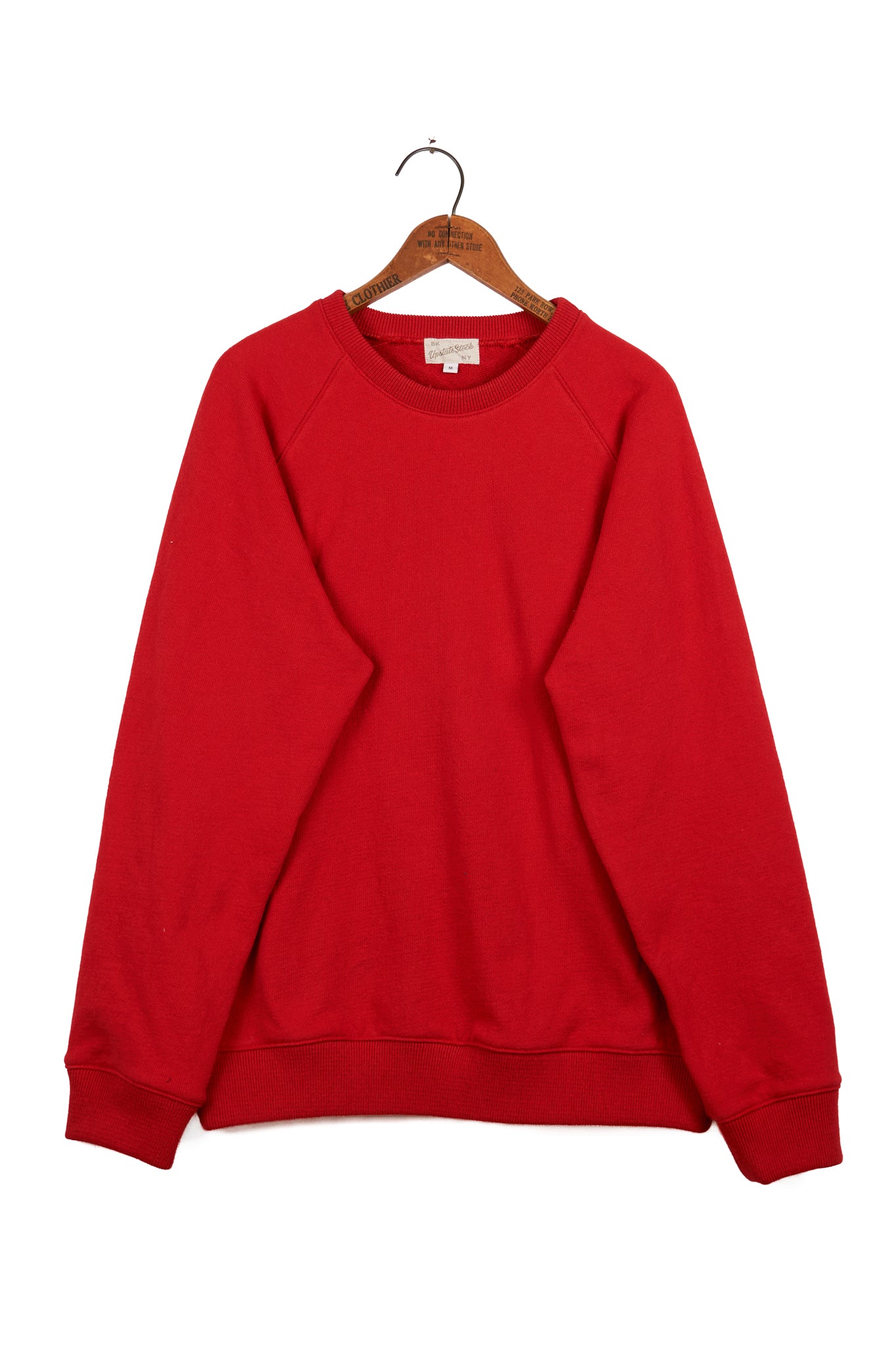 Amagansett Beach Upcycled Terry Cotton Sweater - Cherry Red
