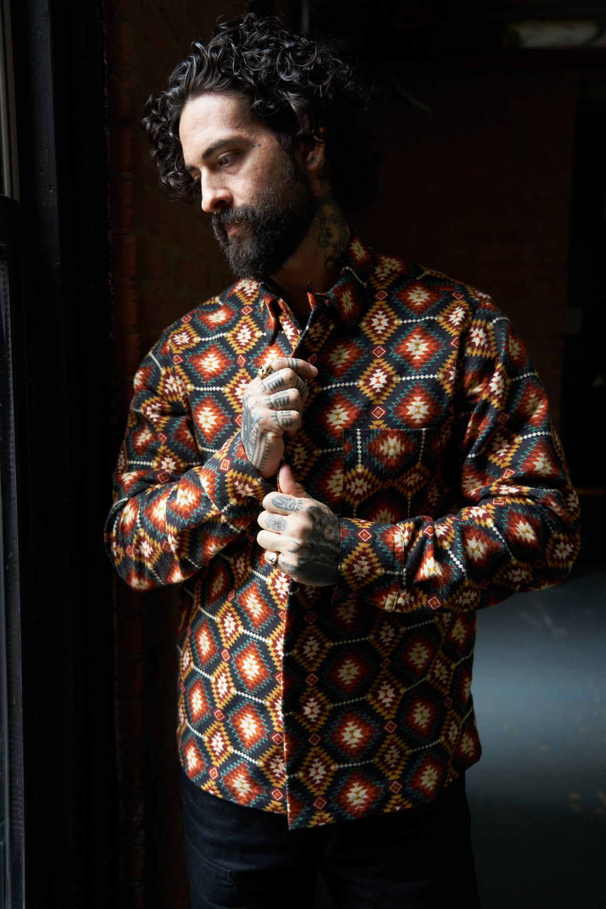 Cotton Flannel Button Down - The Southwest