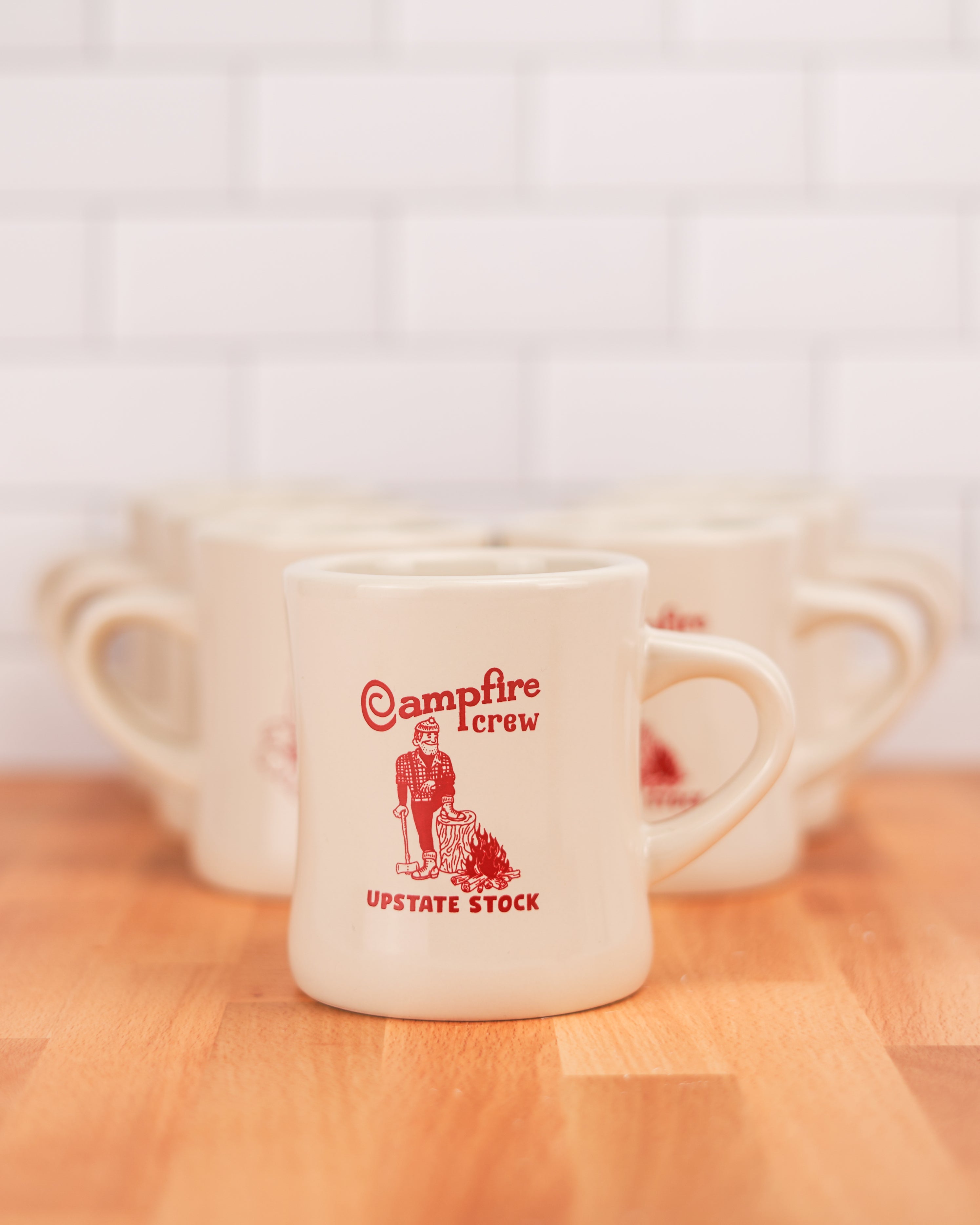 Upstate Stock x Created.co 12oz Classic Diner Mug - The Campfire Crew