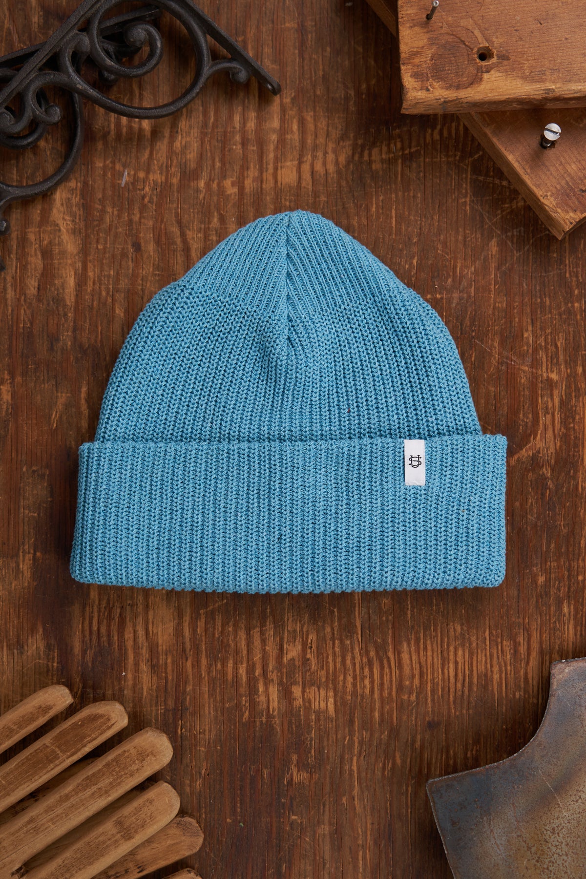 NEW* Round Lake Turquoise Upcycled Cotton Watchcap