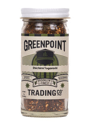 Jar of Greenpoint Trading Co. Stichimi Togarashi seasoning on a white background