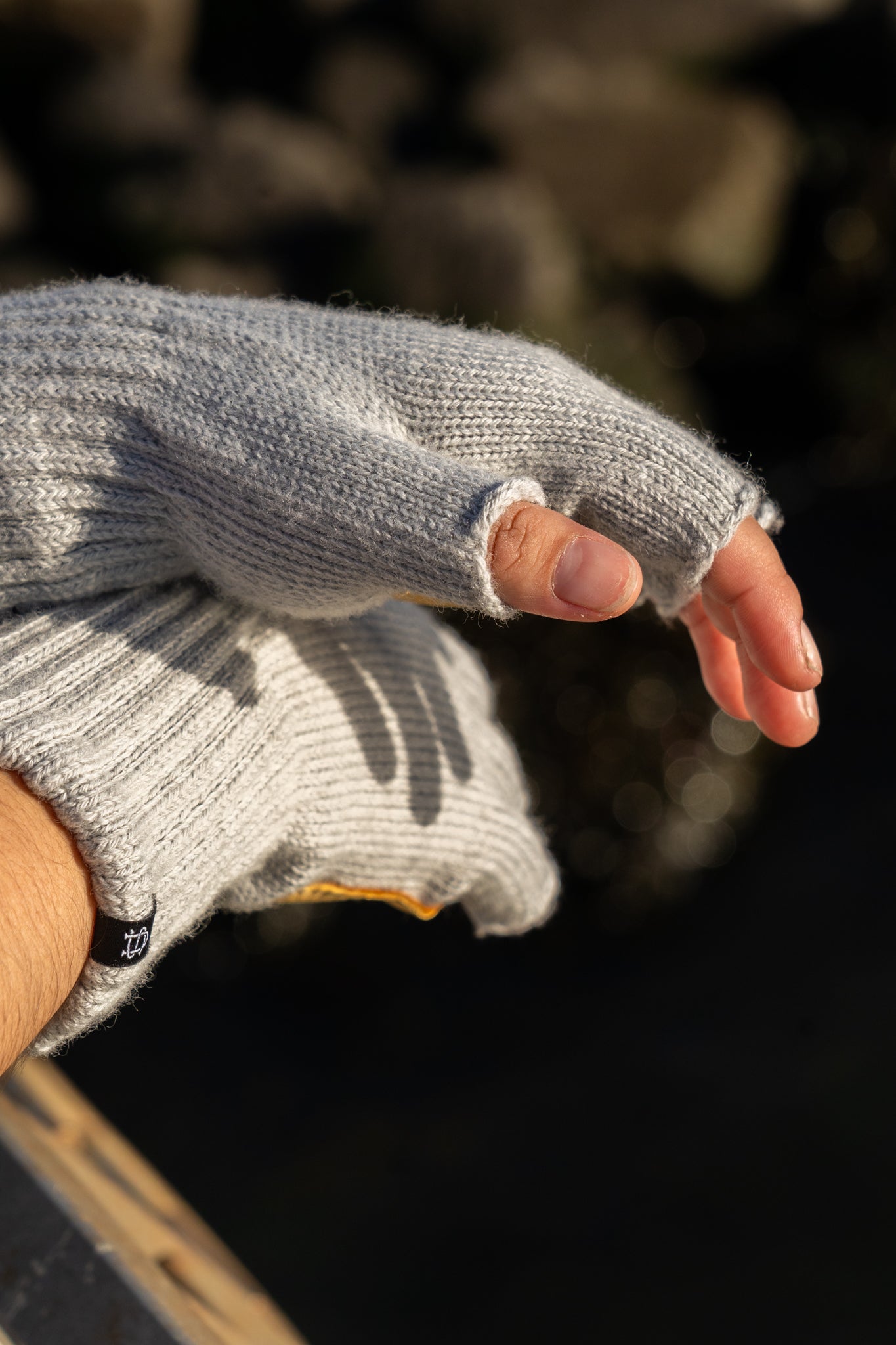 NEW Mushroom Merino Wool and Recycled PET Fingerless Gloves