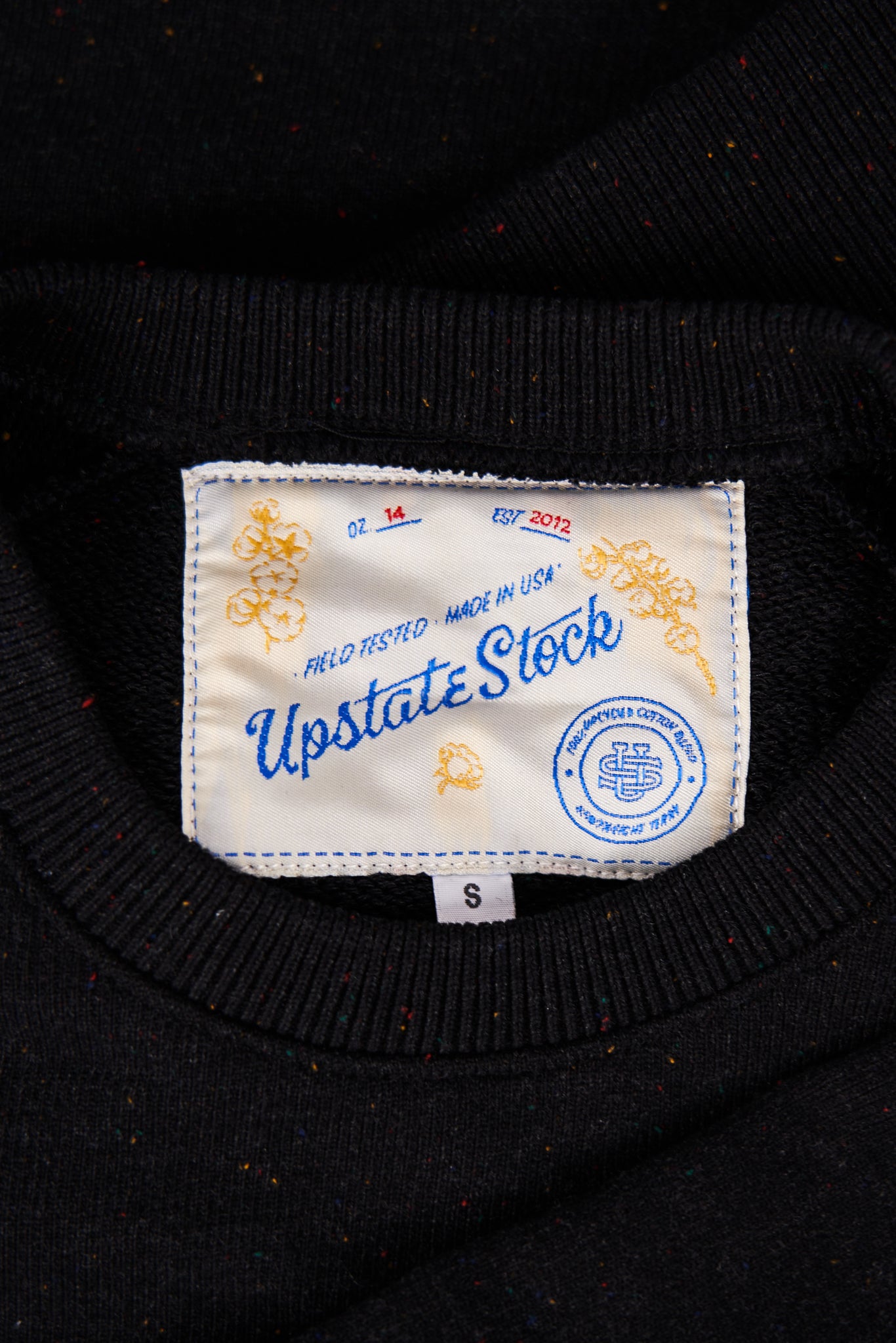 Amagansett Beach Upcycled Terry Super Fine Cotton Sweater - Blackout