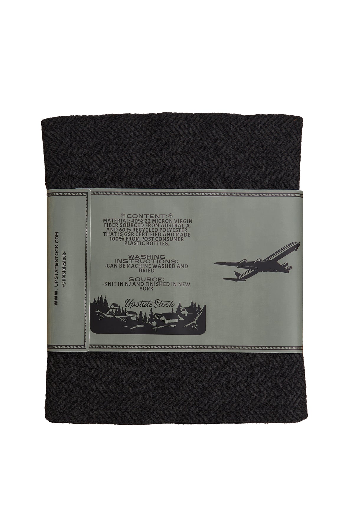 Charcoal Merino Wool and Recycled PET - Terminal 4 Scarf