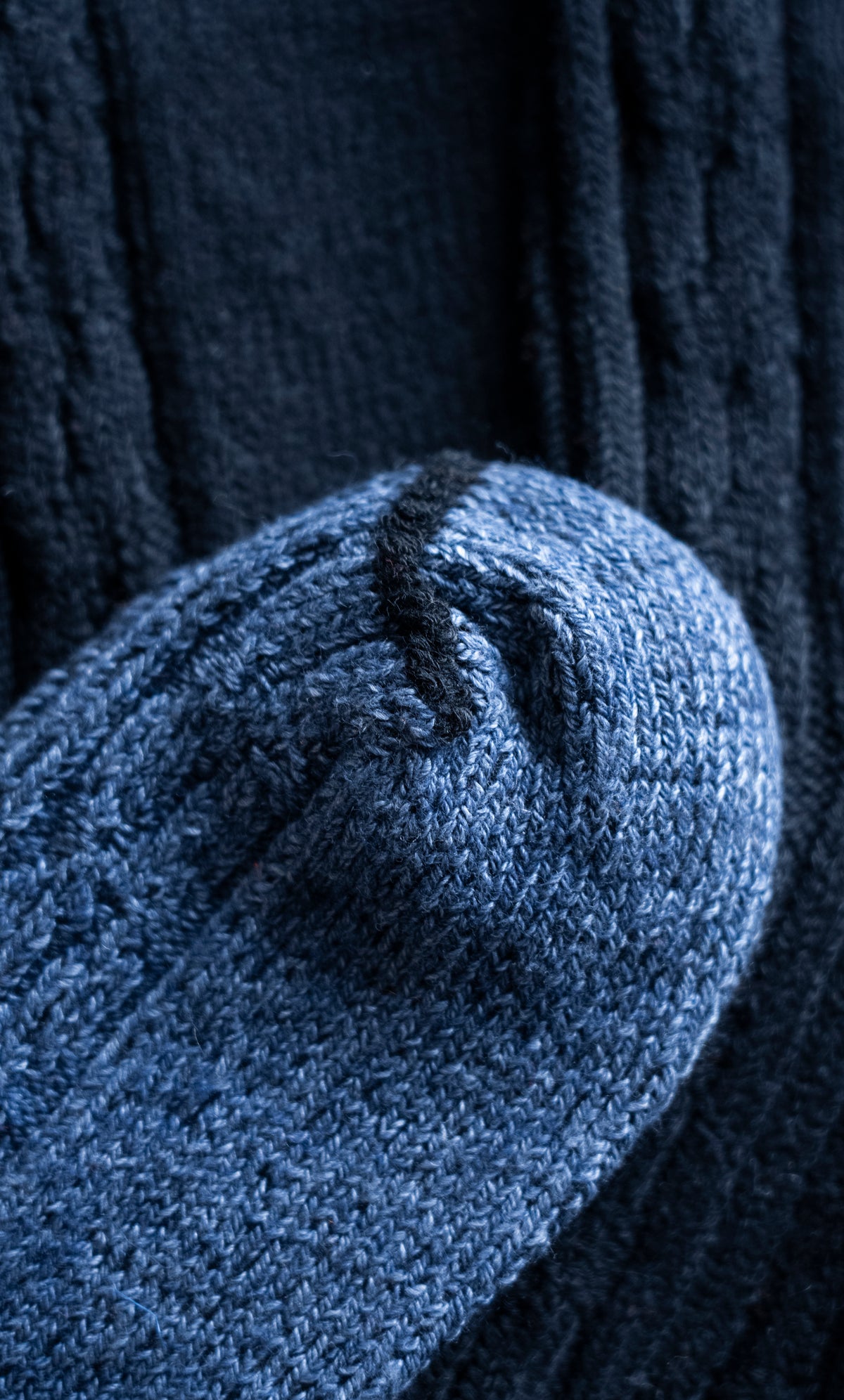 The Merino Fancy Sock - BLUE JEAN