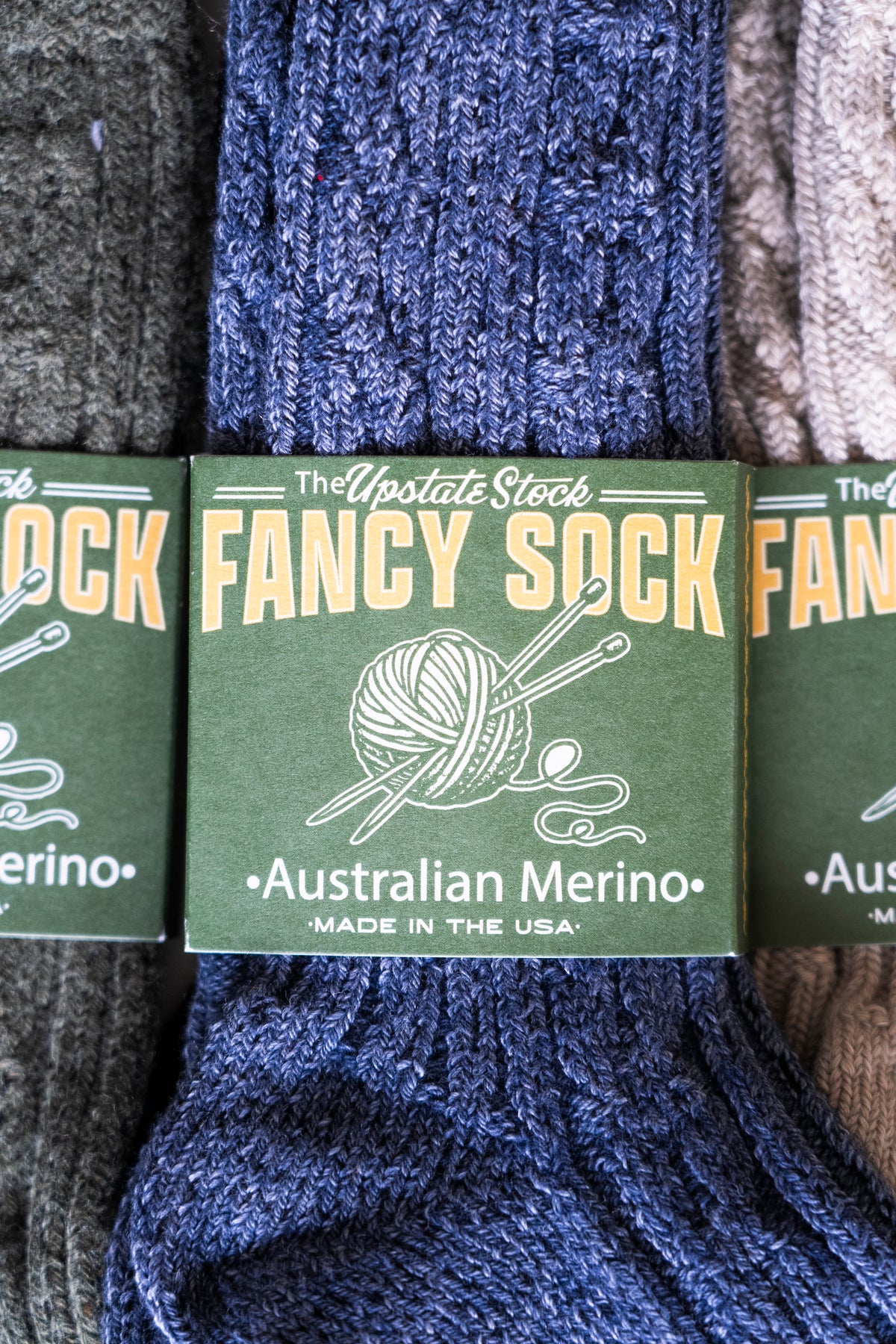 The Merino Fancy Sock - BLUE JEAN