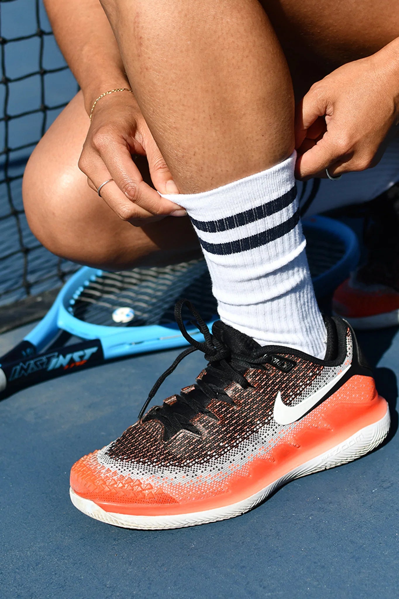 The McCarren Tube Sock - Linen Stripe